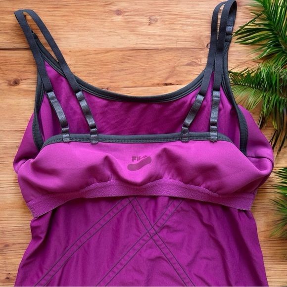 FILA Purple Athletic Tank Top with Built-In Bra – Approx. Size M - Picture 4 of 10